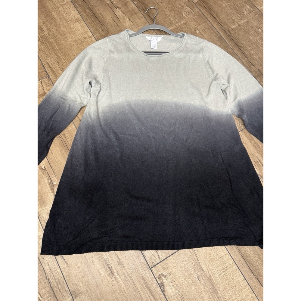 Karen Hart Women's Sweater Sz 1X‎ Gray And Black